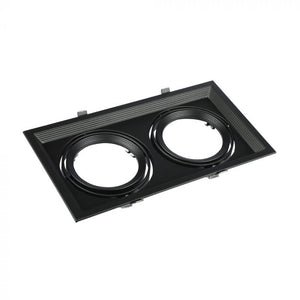 V-TAC PORTAFARETTO DOPPIO ORIENTABILE DA INCASSO PER LAMPADINE AR111