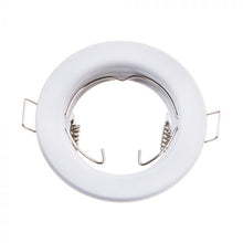 Cargar imagen en el visor de la galería, V-TAC 2 PORTAFARETTI FISSI ROTONDI DA INCASSO PER LAMPADINE GU10 E GU5.3
