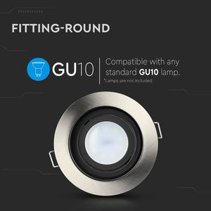 V-TAC PORTAFARETTO ORIENTABILE  DA INCASSO PER LAMPADINE GU10 E GU5.3