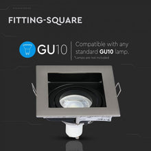 Carica l&#39;immagine nel visualizzatore di Gallery, V-TAC PORTAFARETTO ORIENTABILE  DA INCASSO PER LAMPADINE GU10 E GU5.3
