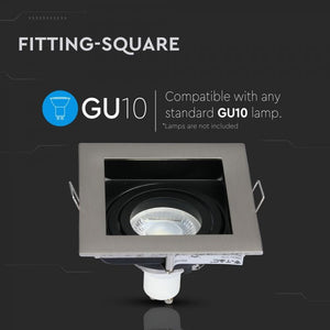 V-TAC PORTAFARETTO ORIENTABILE  DA INCASSO PER LAMPADINE GU10 E GU5.3