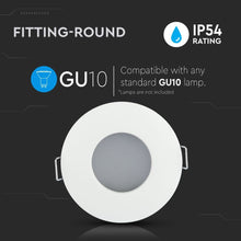 Carica l&#39;immagine nel visualizzatore di Gallery, V-TAC PORTAFARETTO DA INCASSO IP54 PER LAMPADINE GU10 E GU5.3
