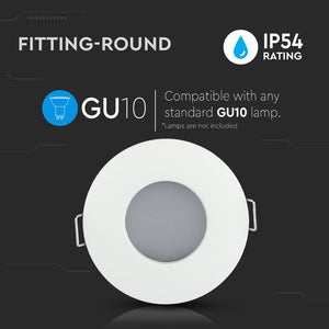 V-TAC PORTAFARETTO DA INCASSO IP54 PER LAMPADINE GU10 E GU5.3