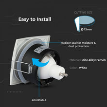 Carica l&#39;immagine nel visualizzatore di Gallery, V-TAC PORTAFARETTO DA INCASSO IP54 PER LAMPADINE GU10 E GU5.3
