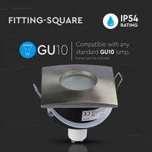 Carica l&#39;immagine nel visualizzatore di Gallery, V-TAC PORTAFARETTO DA INCASSO IP54 PER LAMPADINE GU10 E GU5.3
