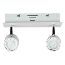 Carica l&#39;immagine nel visualizzatore di Gallery, V-TAC PORTAFARETTO DA INCASSO TRACK LIGHT ORIENTABILE PER 2 LAMPADINE GU10
