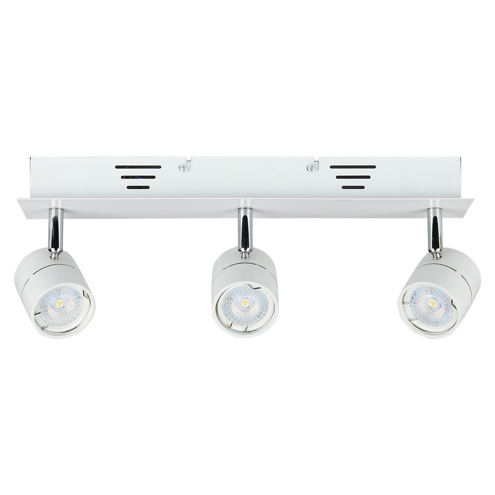 V-TAC PORTAFARETTO DA INCASSO TRACK LIGHT ORIENTABILE PER 3 LAMPADINE GU10