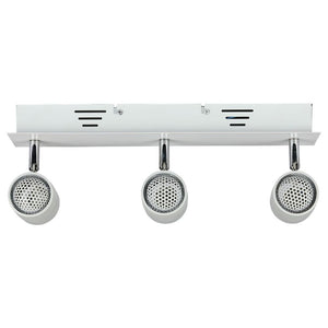 V-TAC PORTAFARETTO DA INCASSO TRACK LIGHT ORIENTABILE PER 3 LAMPADINE GU10
