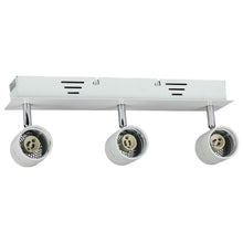 Carica l&#39;immagine nel visualizzatore di Gallery, V-TAC PORTAFARETTO DA INCASSO TRACK LIGHT ORIENTABILE PER 3 LAMPADINE GU10
