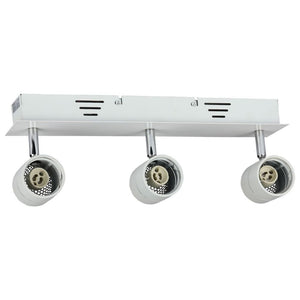 V-TAC PORTAFARETTO DA INCASSO TRACK LIGHT ORIENTABILE PER 3 LAMPADINE GU10
