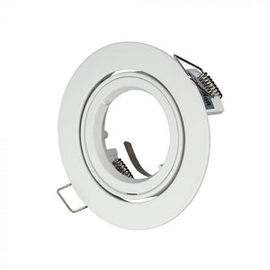 V-TAC PORTAFARETTO ORIENTABILE ROTONDO DA INCASSO PER LAMPADINE GU10 E GU5.3