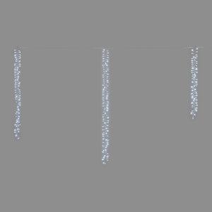 Cascata di luci a 3 nastri, 288 led bianco freddo