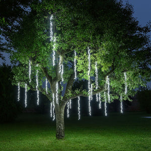 Cascata di luci a 3 nastri, 288 led bianco freddo