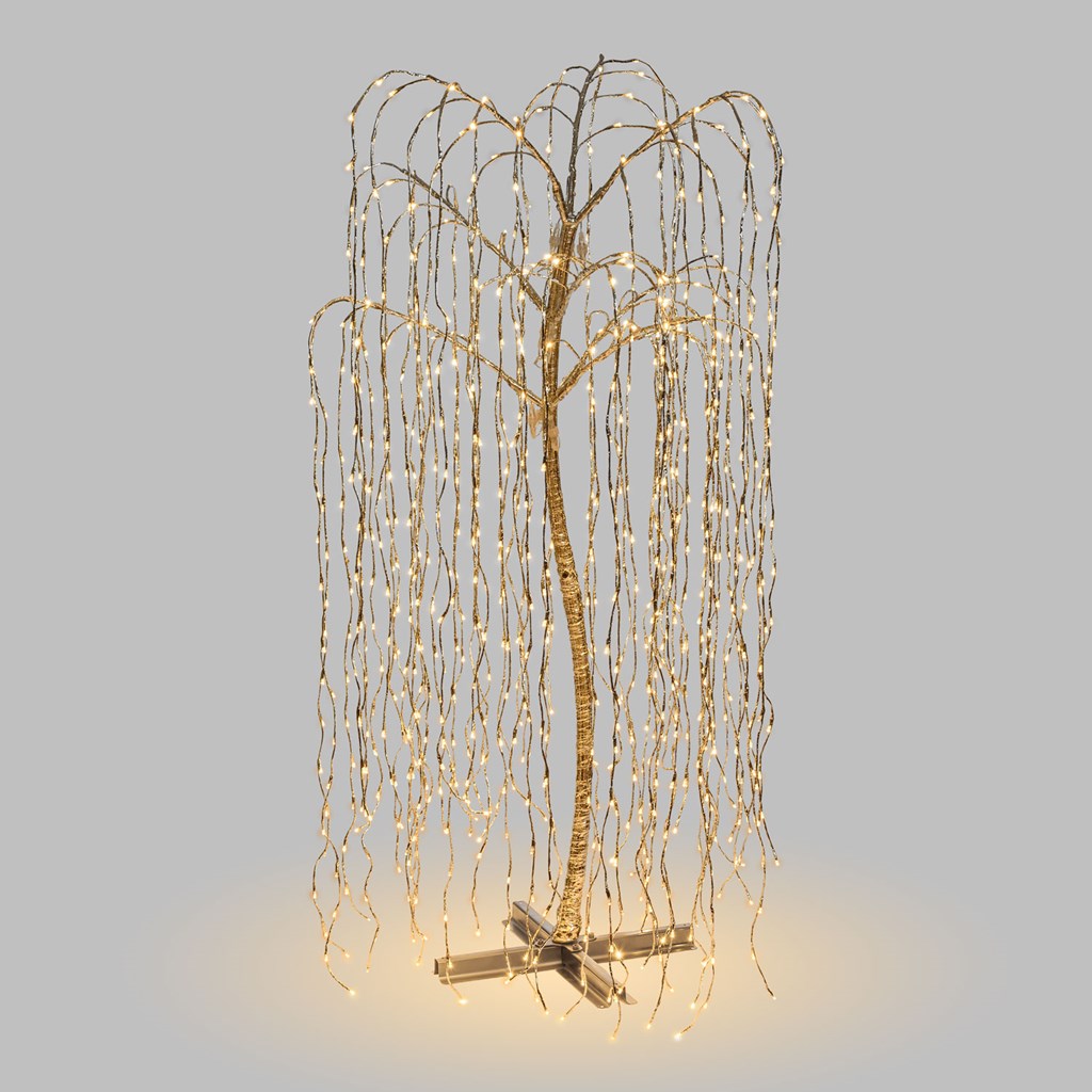 Albero luminoso salice piangente, 1024 led bianco caldo o freddo