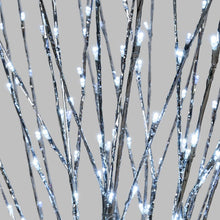 Cargar imagen en el visor de la galería, Tralcio Ramo argento 3 m, 288 led bianco caldo, cavo trasparente
