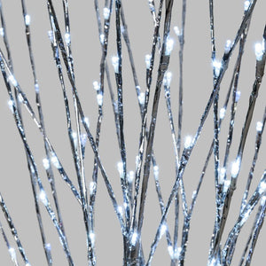 Tralcio Ramo argento 3 m, 288 led bianco caldo, cavo trasparente