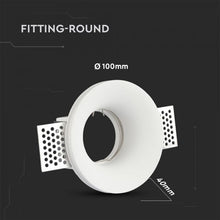 Carica l&#39;immagine nel visualizzatore di Gallery, V-TAC PORTAFARETTO  DA INCASSO IN GESSO PER LAMPADINE GU10 E GU5.3
