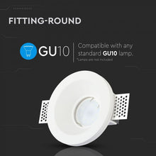 Carica l&#39;immagine nel visualizzatore di Gallery, V-TAC PORTAFARETTO  DA INCASSO IN GESSO PER LAMPADINE GU10 E GU5.3
