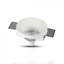 Carica l&#39;immagine nel visualizzatore di Gallery, V-TAC PORTAFARETTO  DA INCASSO IN GESSO PER LAMPADINE GU10 E GU5.3
