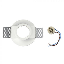 Carica l&#39;immagine nel visualizzatore di Gallery, V-TAC PORTAFARETTO  DA INCASSO IN GESSO PER LAMPADINE GU10 E GU5.3
