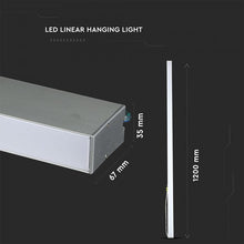 Carica l&#39;immagine nel visualizzatore di Gallery, V-TAC LAMPADA LED A SOSPENSIONE LINEAR LIGHT 60W CHIP SAMSUNG  DIMMERABILE
