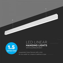 Carica l&#39;immagine nel visualizzatore di Gallery, V-TAC LAMPADA LED A SOSPENSIONE LINEAR LIGHT 60W CHIP SAMSUNG  DIMMERABILE
