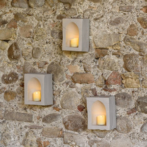 Set 6 candele avorio, led bianco caldo