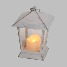 Carica l&#39;immagine nel visualizzatore di Gallery, LANTERNA LED CON CANDELA EFFETTO FIAMMA ACCESA USO INTERNO
