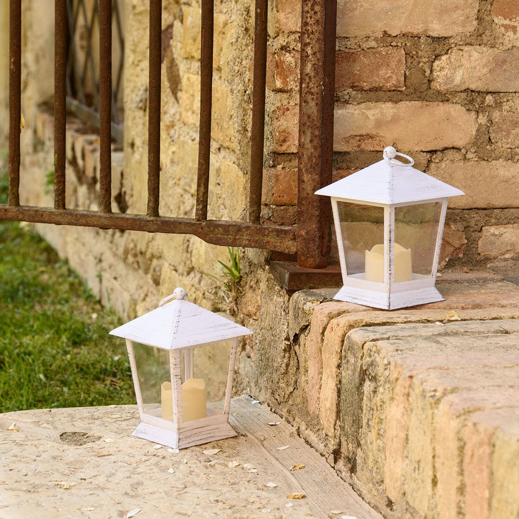 LANTERNA LED CON CANDELA EFFETTO FIAMMA ACCESA USO INTERNO