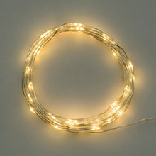 Carica l&#39;immagine nel visualizzatore di Gallery, Catena argento a batteria 3,9 m, 40 MICROLED bianco caldo
