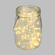 Carica l&#39;immagine nel visualizzatore di Gallery, Barattolo di vetro con 40 micro led bianco freddo o caldo
