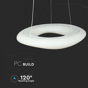 V-TAC LAMPADARIO LED A SOSPENSIONE BIANCO FORMA CIRCOLARE CON TELECOMANDO