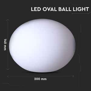 V-TAC SFERA OVALE MULTICOLOR LED RGB 1W RICARICABILE CON TELECOMANDO IP67