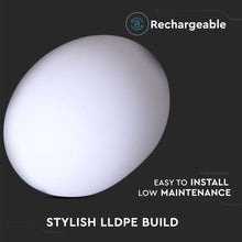 Carica l&#39;immagine nel visualizzatore di Gallery, V-TAC SFERA OVALE MULTICOLOR LED RGB 1W RICARICABILE CON TELECOMANDO IP67
