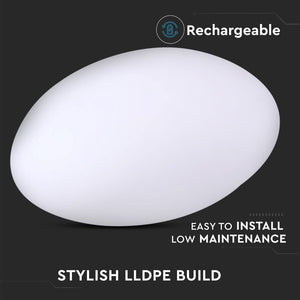 V-TAC LED STONE MULTICOLOR RGB 1W RICARICABILE CON TELECOMANDO IP67 320x270
