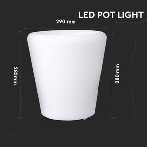 V-TAC LAMPADA A FORMA DI VASO MULTICOLOR RGB LED 1W RICARICABILE CON TELECOMANDO IP54