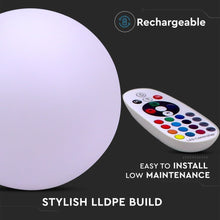Carica l&#39;immagine nel visualizzatore di Gallery, V-TAC SFERA MULTICOLOR LED RGB 1W RICARICABILE CON TELECOMANDO IP67
