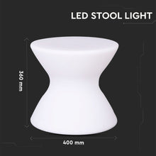 Carica l&#39;immagine nel visualizzatore di Gallery, V-TAC SGABELLO MULTICOLOR LED RGB 3W RICARICABILE CON TELECOMANDO IP54
