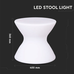 V-TAC SGABELLO MULTICOLOR LED RGB 3W RICARICABILE CON TELECOMANDO IP54