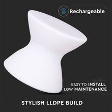 Carica l&#39;immagine nel visualizzatore di Gallery, V-TAC SGABELLO MULTICOLOR LED RGB 3W RICARICABILE CON TELECOMANDO IP54
