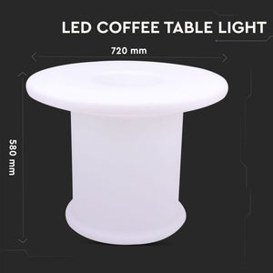 V-TAC COFFEE TABLE MULTICOLOR LED RGB 6W RICARICABILE CON TELECOMANDO IP54