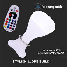 Carica l&#39;immagine nel visualizzatore di Gallery, V-TAC SGABELLO MULTICOLOR LED RGB 5W RICARICABILE CON TELECOMANDO IP54
