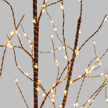 Cargar imagen en el visor de la galería, Albero marrone h 180 cm, 600 microled bianco caldo
