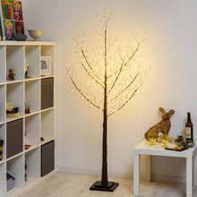 Cargar imagen en el visor de la galería, Albero marrone h 180 cm, 600 microled bianco caldo

