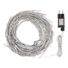 Cargar imagen en el visor de la galería, Tralcio Ramo argento 3 m, 288 led bianco caldo, cavo trasparente
