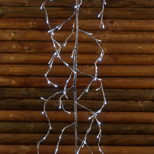 Tralcio Ramo argento 3 m, 288 led bianco caldo, cavo trasparente