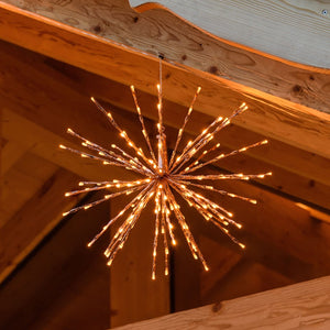 STELLA color rame, 120 led bianco extra caldo