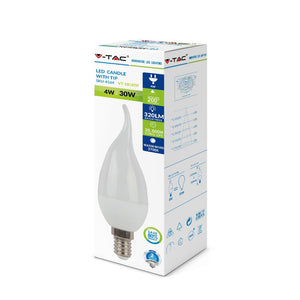 V-TAC LAMPADINA LED E14 4W CANDELA FIAMMA