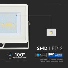 Cargar imagen en el visor de la galería, V-TAC FARO LED SMD 100W ULTRASOTTILE CHIP SAMSUNG DA ESTERNO COLORE BIANCO
