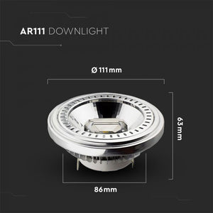 V-TAC LAMPADINA LED AR111 G53 15W FARETTO DA INCASSO